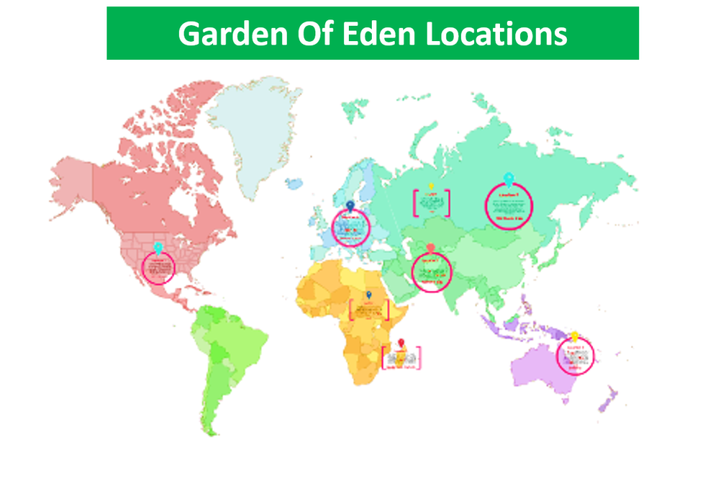 Where is the Garden of Eden?Garden Of Eden Locations - map view
